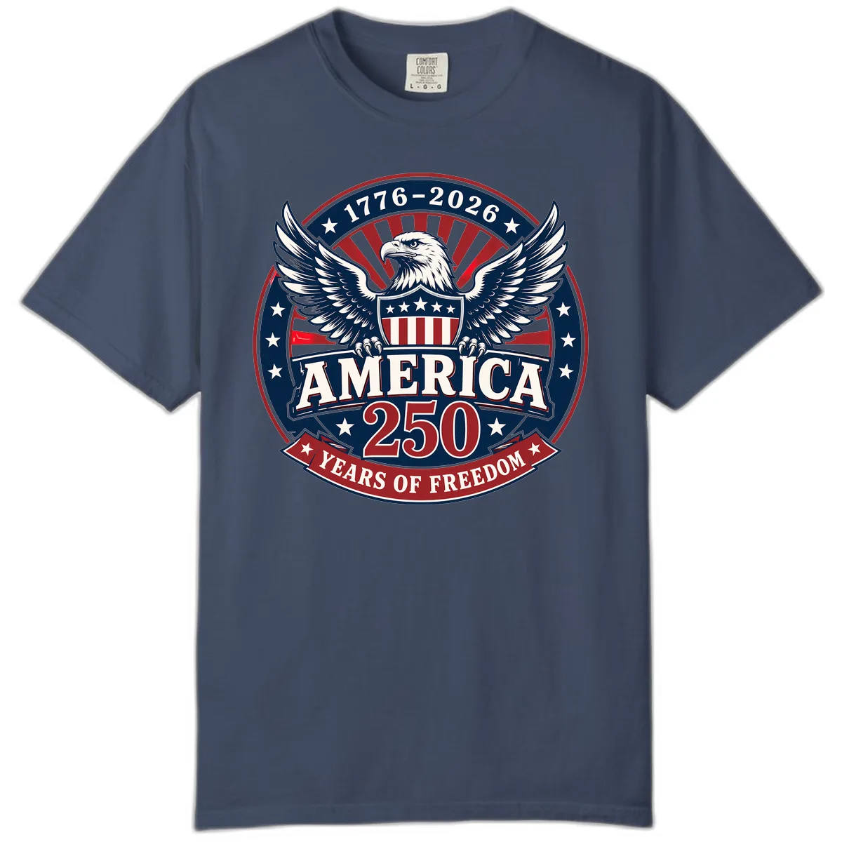 America 250 Years Of Freedom Celebration Comfort Color in Midnight